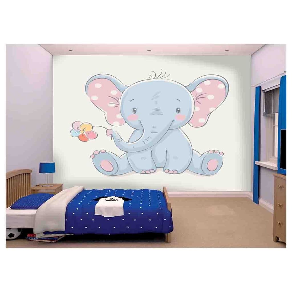 papel de parede Infantil Elefentinho flor 10m² AZS121