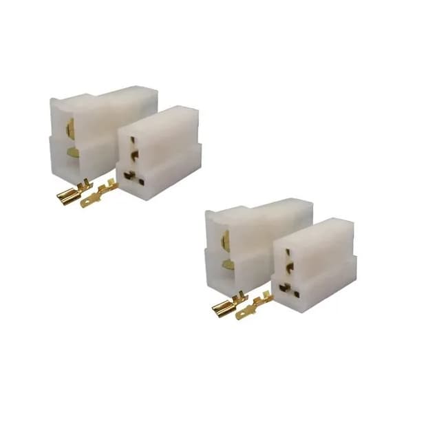 Kit Com 2 Conector 2 Vias Macho E Femea Com Terminal
