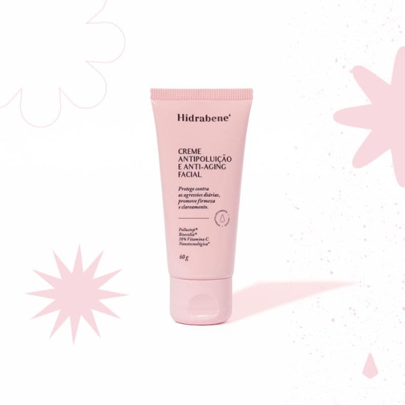 Creme Antipoluição Hidrabene Anti-aging Facial 10% Vitamina C Vegano 60g
