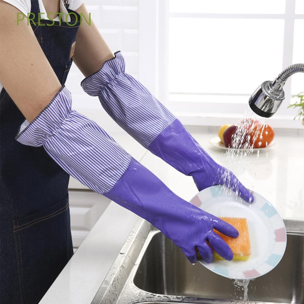 Luvas De Borracha À Prova D'água Para Lavar Pratos/Limpeza Espessamento Quente PRESTON/Multicolorido