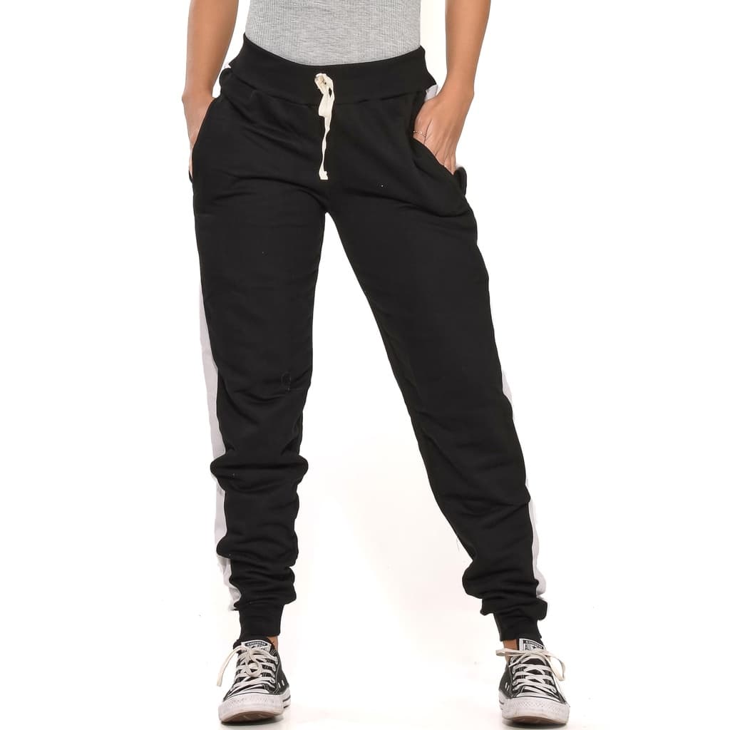 Calça Bravaa Store Jogger Moda Feminina Moletom Cintura Alta Inverno 311