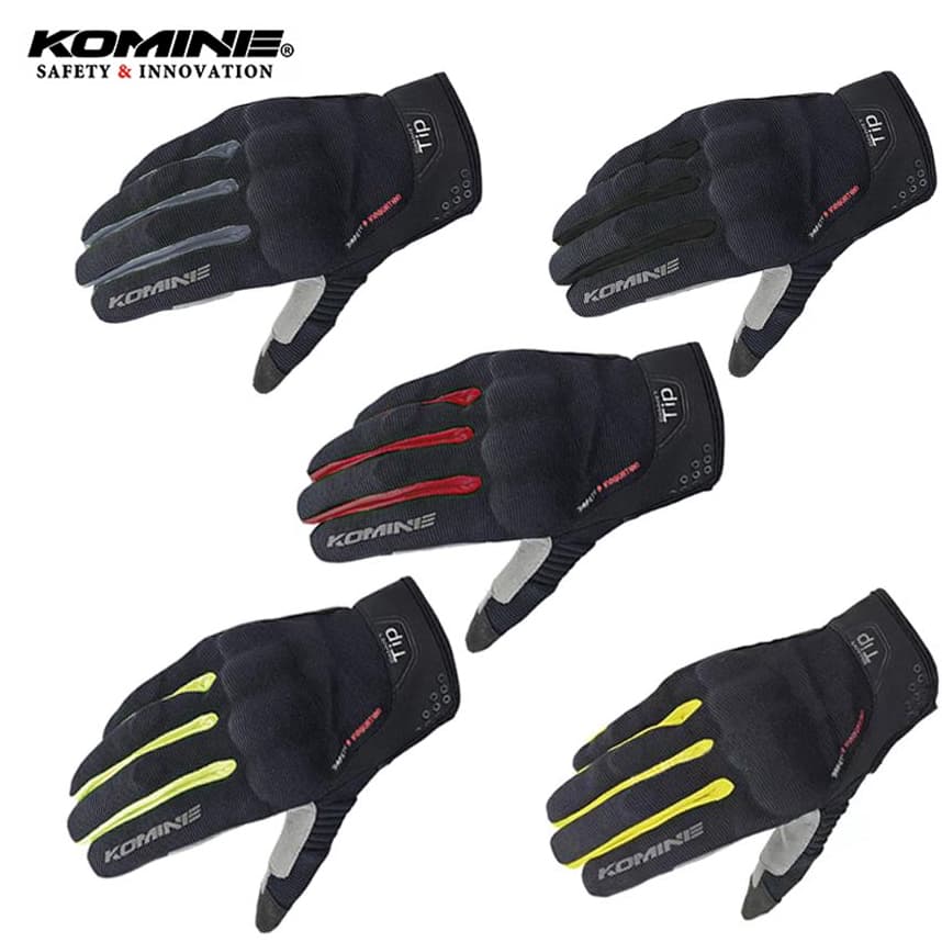 Pronto estoque Luvas de malha protetora Komine GK-183 Luvas de tela sensível ao toque BRAVE