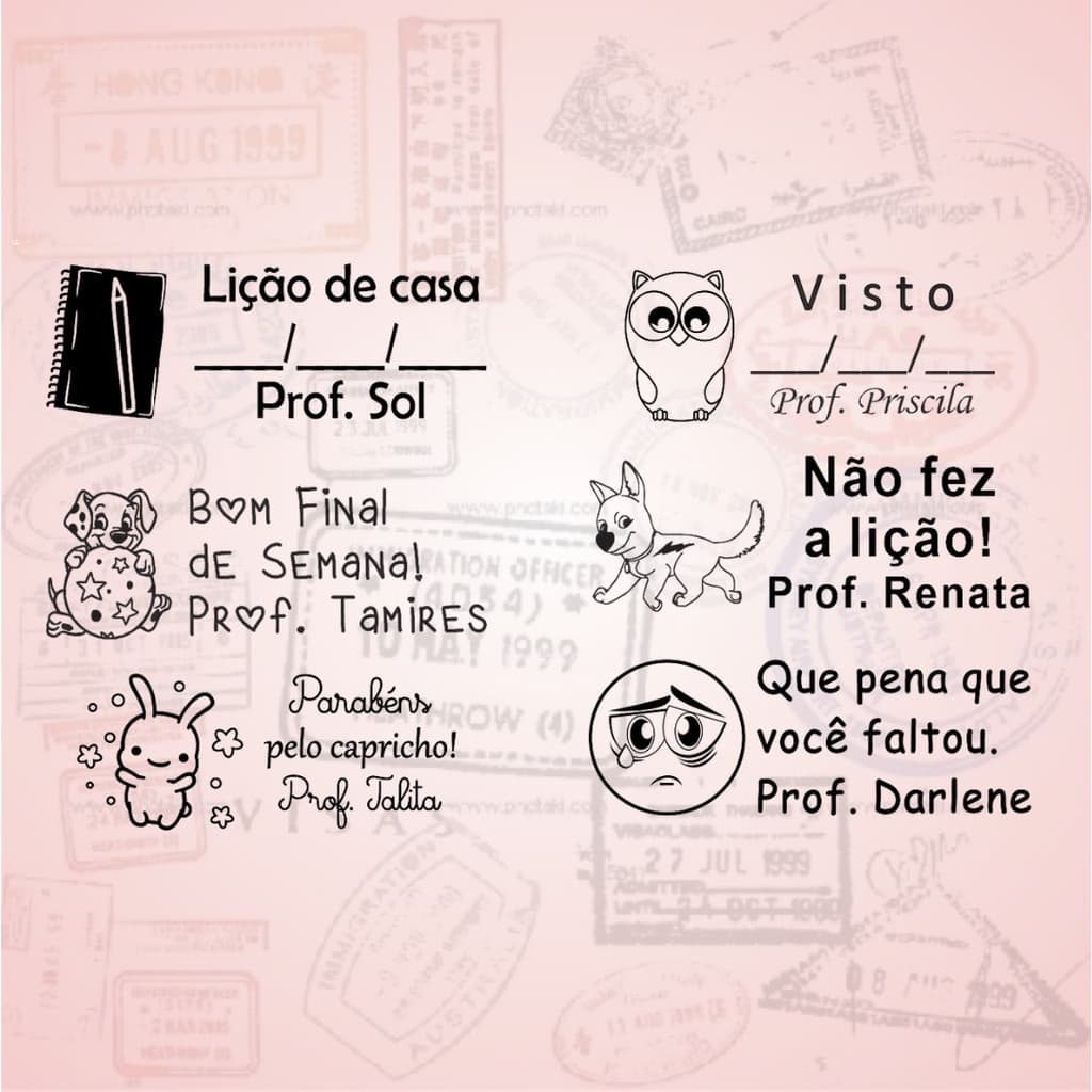 Carimbo Professor / Professora Automático Em Português