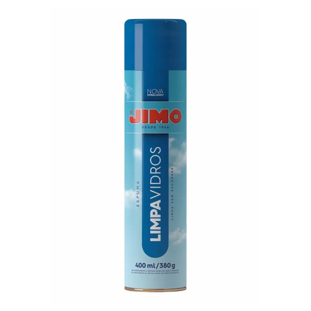 Jimo Limpa Vidros Spray Sem Enxágue Superfície Limpa e Brilhante 400 ml