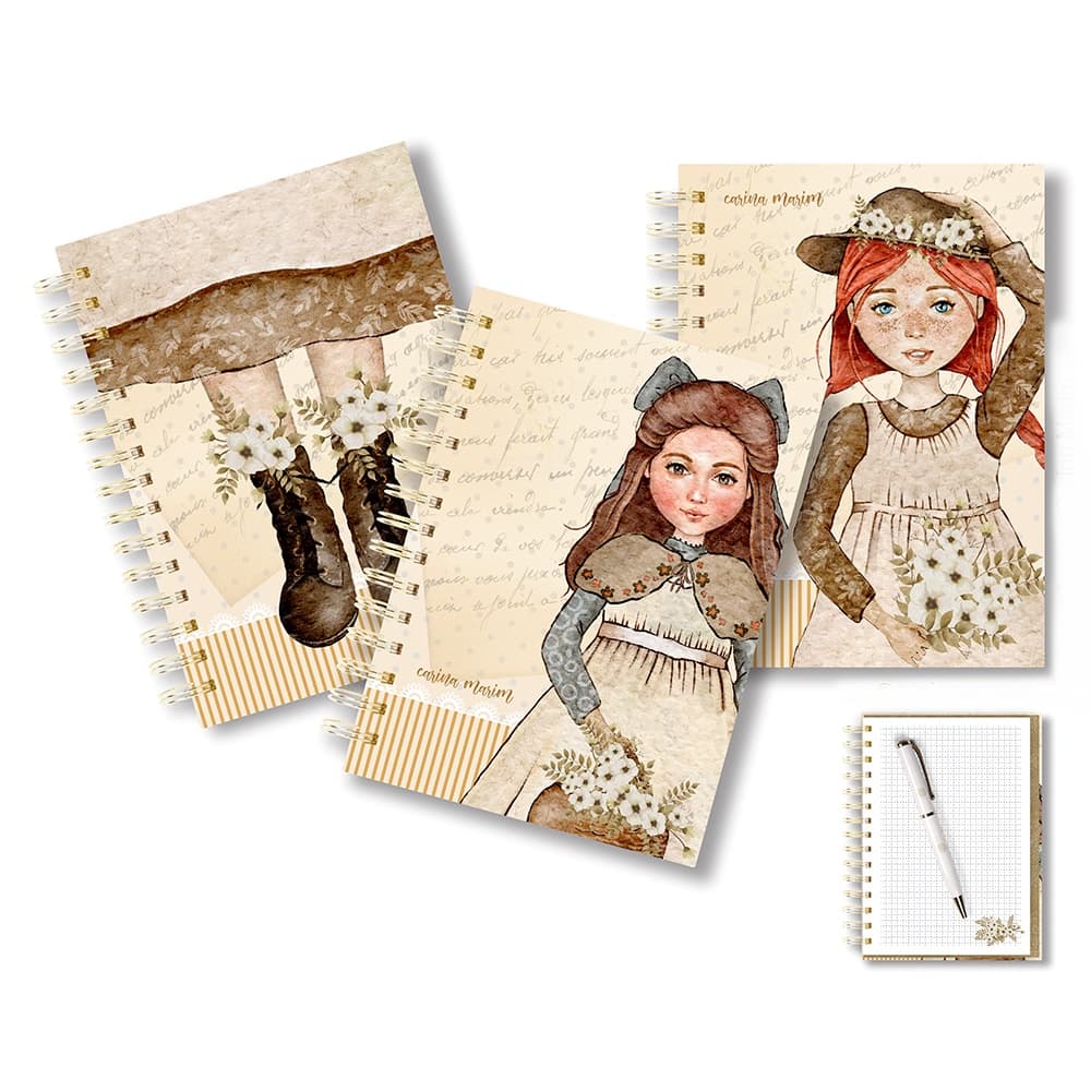 Caderno Anne Quadriculado