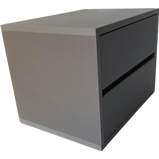 kit 2 Mesa de cabeceira com 2 gavetas, 100% mdf cor Gianduia Trama 40x30x30