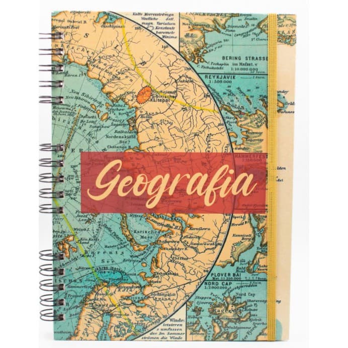 Caderno Universitário Geografia Capa Dura.