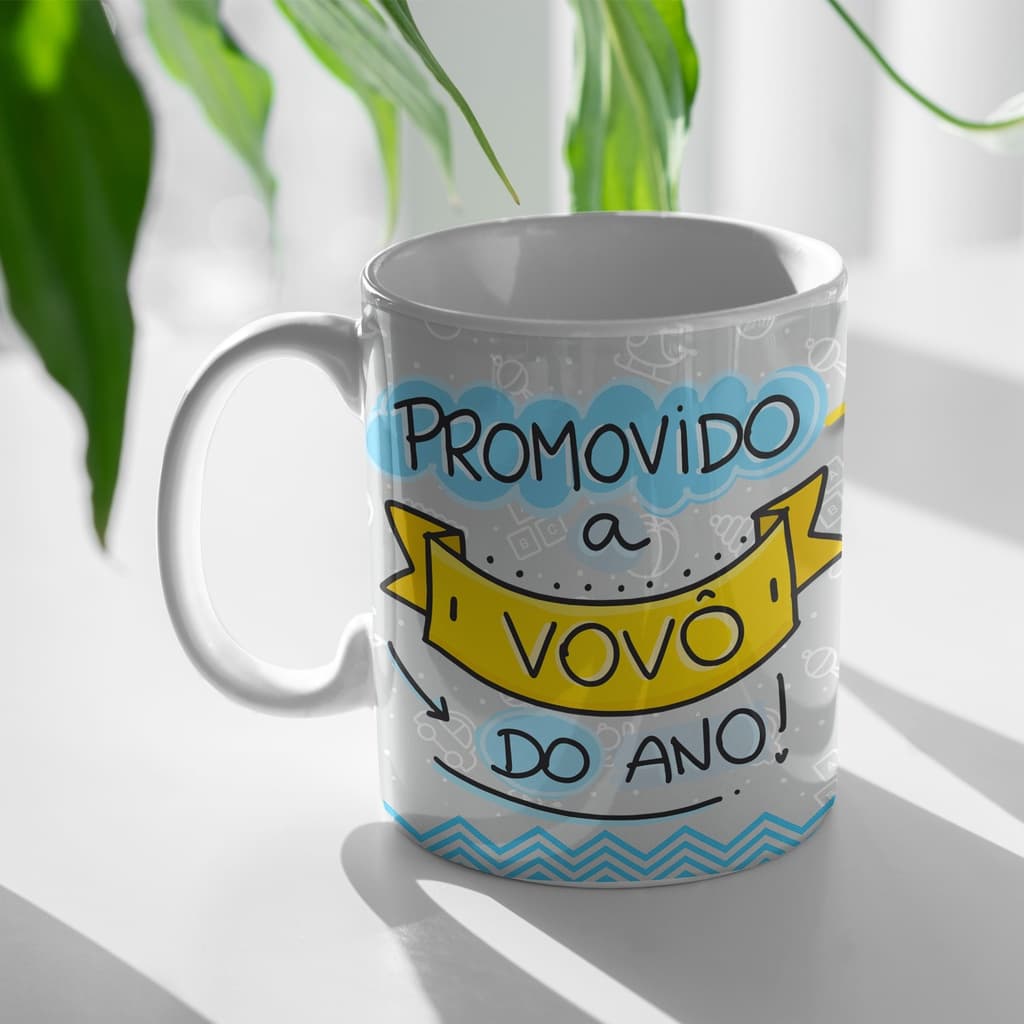 Caneca Promovido a Vovô do Ano - Caneca Personalizada Avô