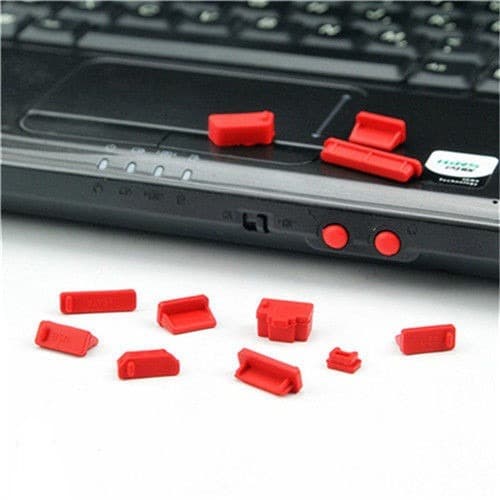 Tampas Anti Poeira Para Notebook E Laptop 13 Peças Vermelho
