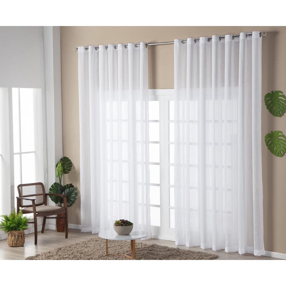 Cortina Luxo Voil Gaze De Linho 8,00x2,80 Sala/quarto Varão