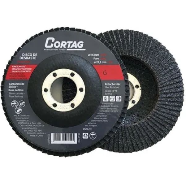 Disco Desbaste Porcelanato Mármore Granito Flap G-80 - Cortag