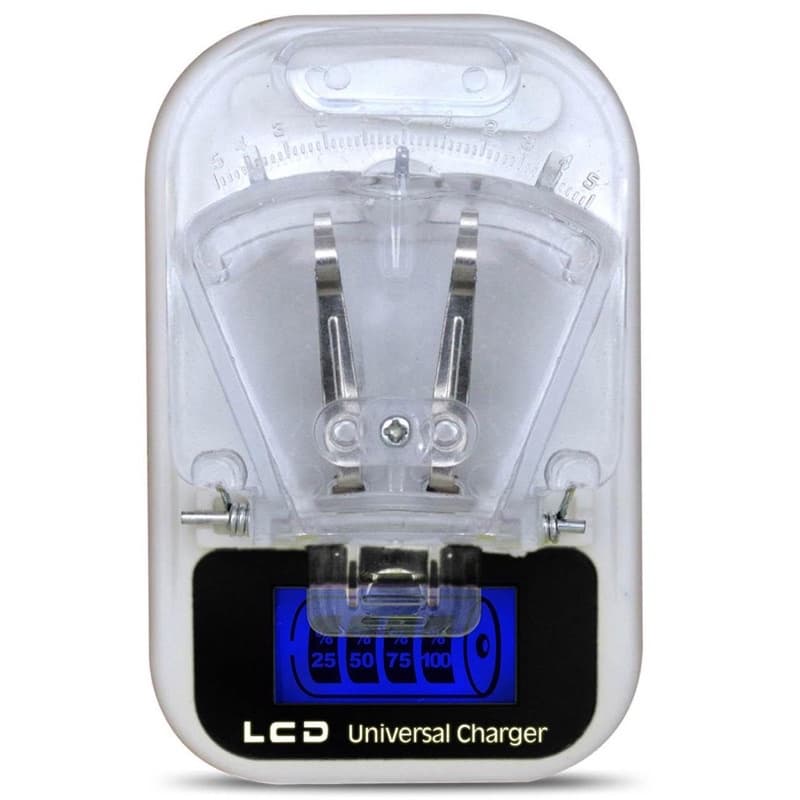 Carregador Digital Universal +entrada Usb Visor Bivolt Externa LCD