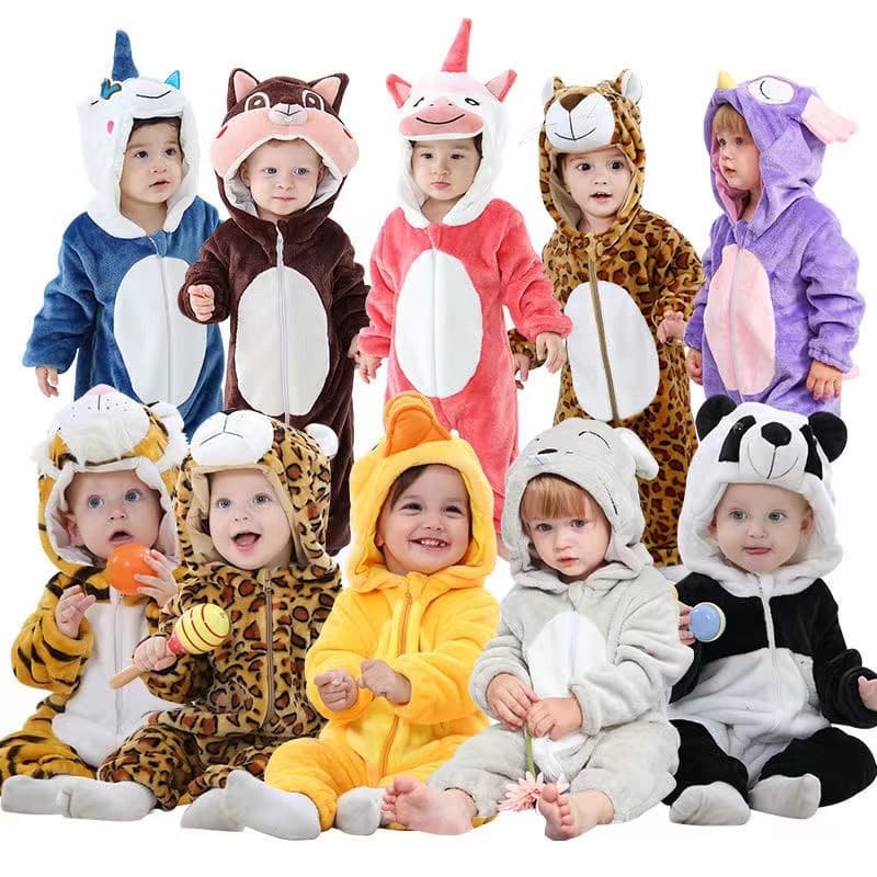Macacão Para Bebês Meninos E Meninas/De Uma Peça Recém-Nascidos Com Estampa De Desenho De Unicórnio/Pato