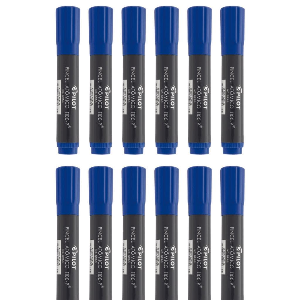 Pincel Atômico 1100-P Pilot Kit Com 12 Unidades cor azul