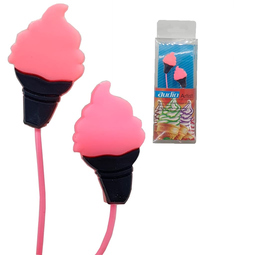 Promoção Fone De Ouvido Infantil Criança Sorvete  Sorvetinho Casquinha Com Fio Desenho Fofo e Divertido