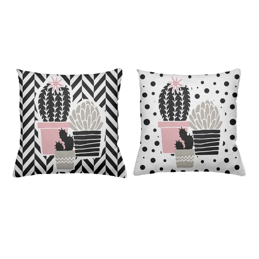 Kit 02 Capas Almofadas Decorativas Cactos Rosa QB0001