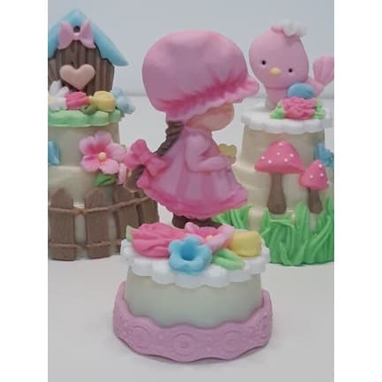 Molde De Silicone Menina Camponesa Forma Silicone Para Confeitaria e Biscuit 936
