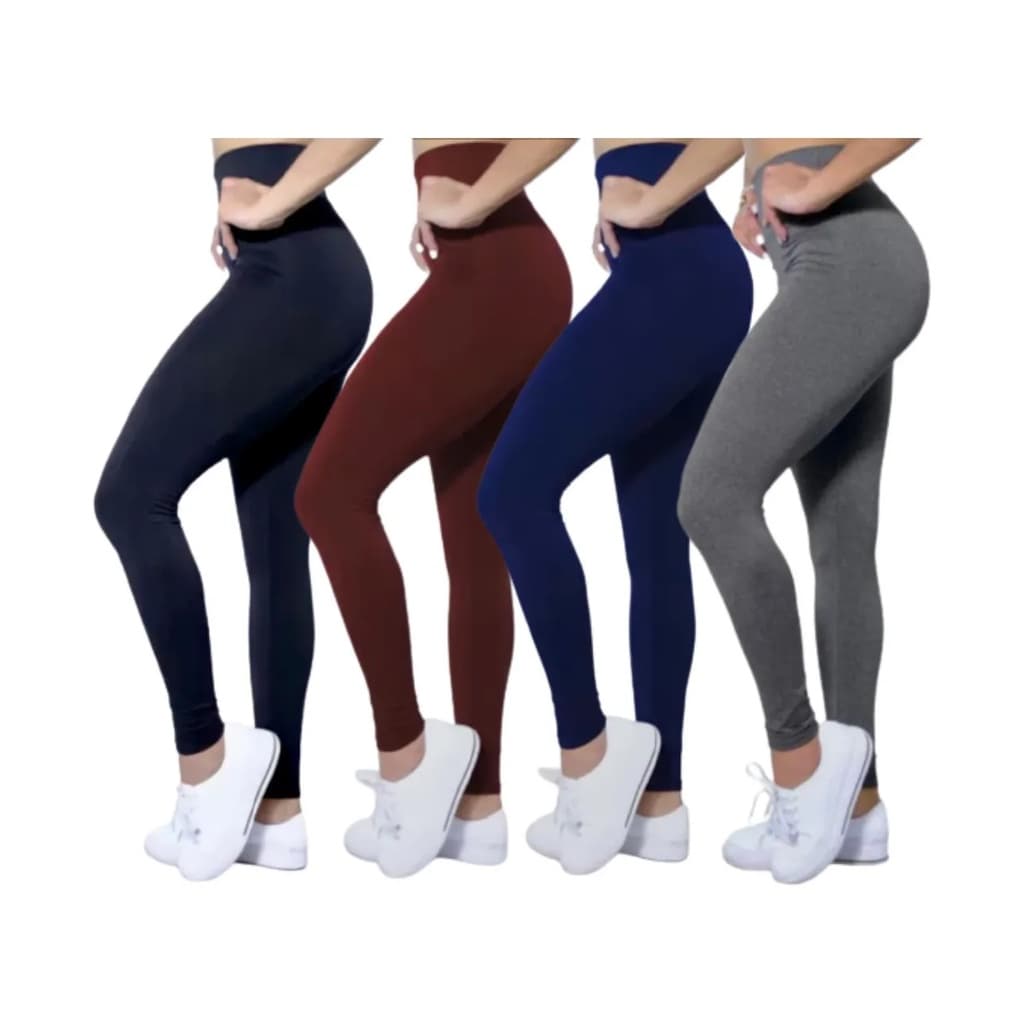 Kit 4 Calça Leg Legging Suplex Levanta Bumbum Tecido Grosso Premium Promoção 6x/Sem Juros Envio Imediato 10% Desconto