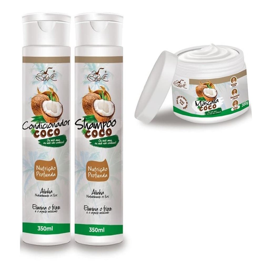 Kit Capilar Mais Coco Belkit Shampoo/Condicionador/Máscara