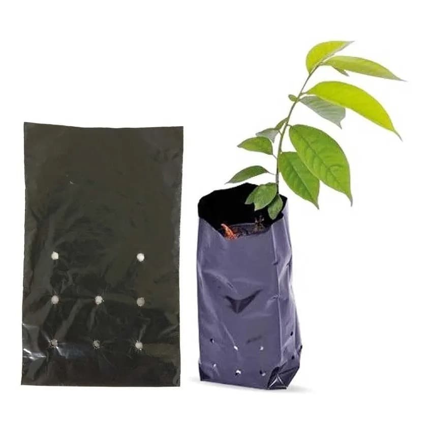 Saco Para Mudas De Plástico Preto 500/1.000 Unidades 8X15 OU 10X20 OU 15X25 OU 18X24