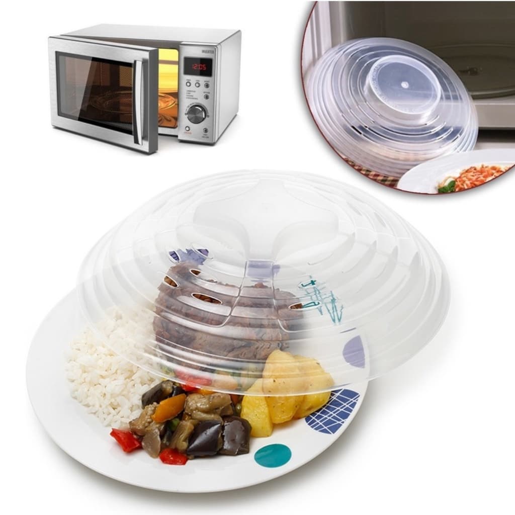 Tampa Protetora Alimentos Micro-ondas Plástico Transparente Super Resistente
