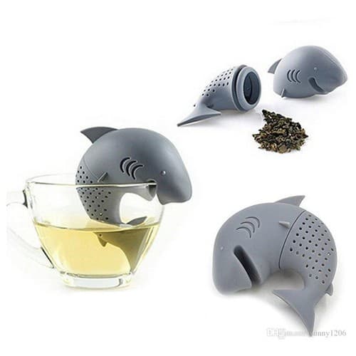 Infusor De Chá Tubarão Boneco Tubarão Silicone Infuso Filtro De Chá Criativo