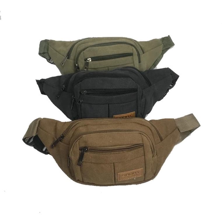 Pochete Organizadora Grande De Lona Resistente Bolsa Cintura