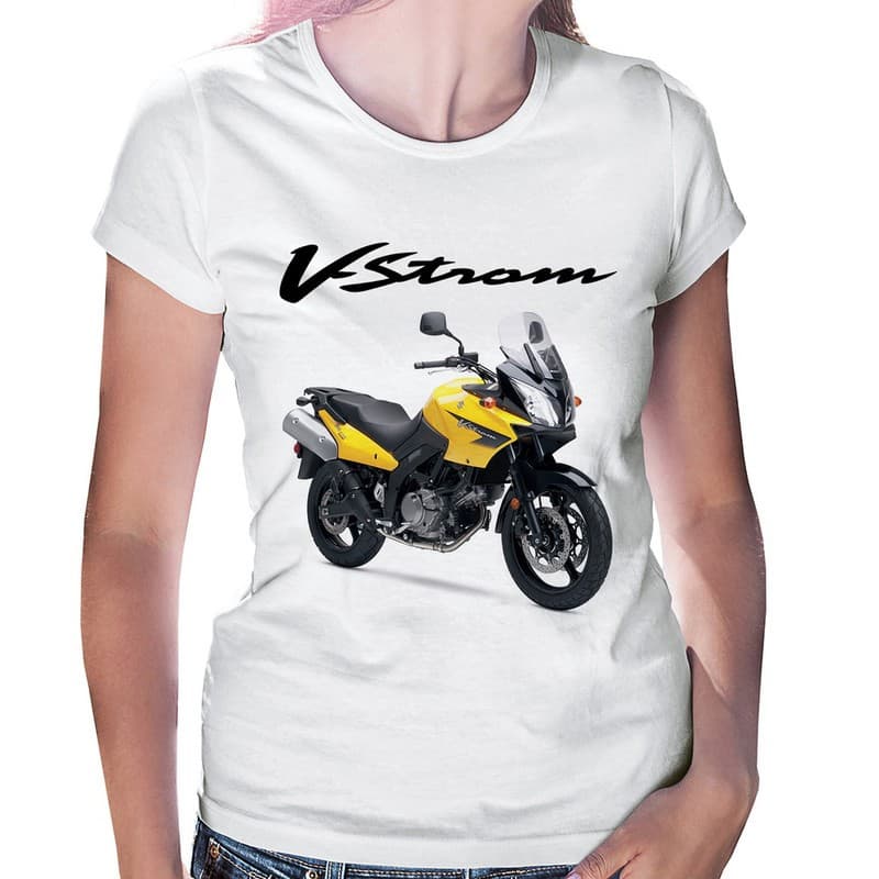 Baby Look Moto Suzuki DL 650 V Strom Amarela