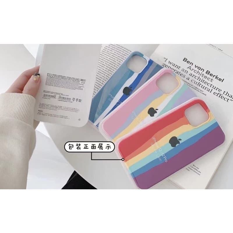 Case Arco íriColorida Aveludada iPhone 6/7/7plus/8plus/xr/11/11promax/12mini/12/12pro/12promax