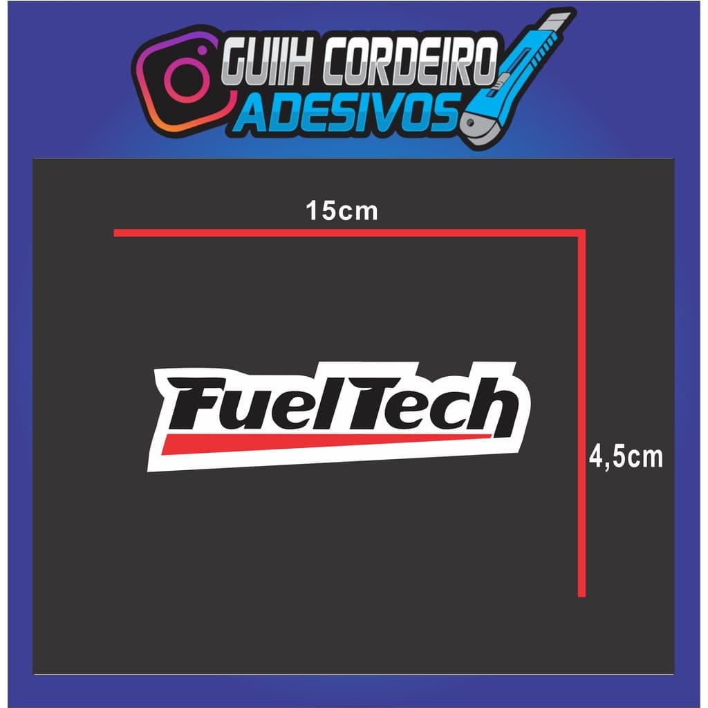 Adesivo Fuel Tech - Carros turbo - rebaixados