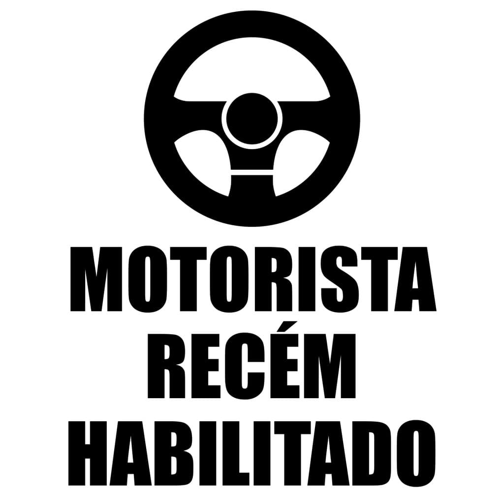 Adesivo Motorista Recém Habilitado Carro Humor Automotivo Premium