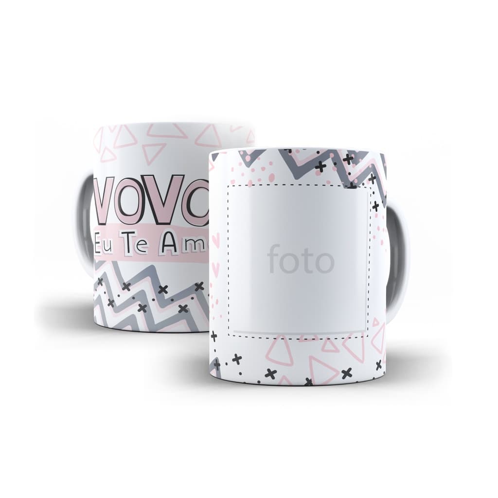 Caneca Personalizada Vovó eu te amo com foto