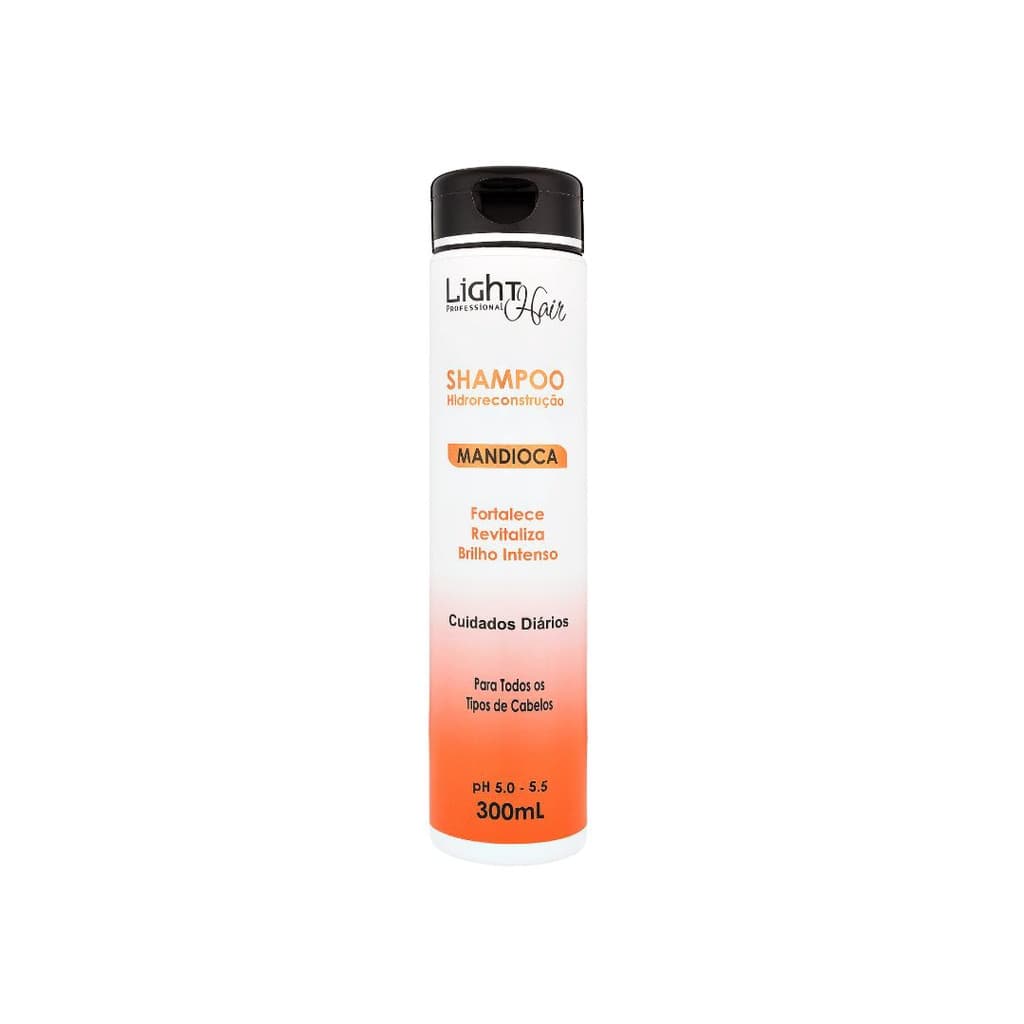 Shampoo Mandioca Hidro Reconstrução 300ml Light Hair - Fortalecimento e Crescimento