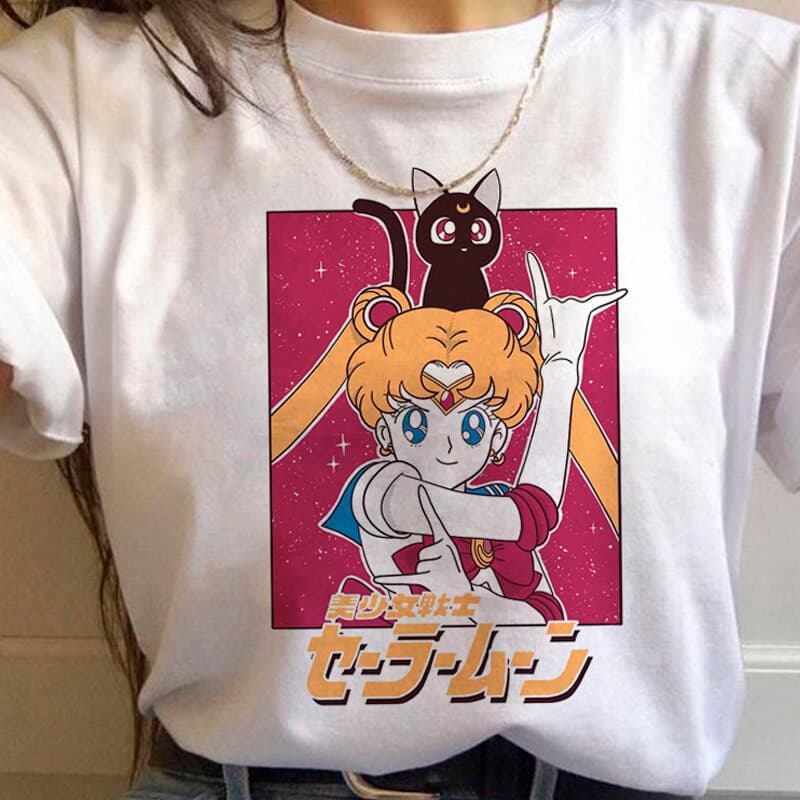 Sailor Moon - Camiseta Unissex E Baby Look 100% Poliéster