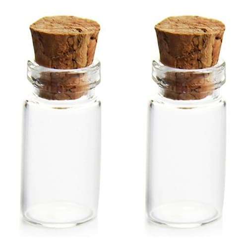 100 Frascos Vidro Penicilina C/ Rolha 1 Ml Pingente Colar