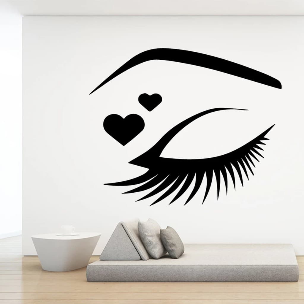 Adesivo Decorativo Olho com Tattoo Coração