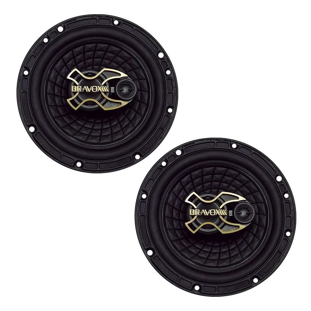Auto Falante Triaxial Bravox 6 Polegadas B3x60 Gold 100wrms