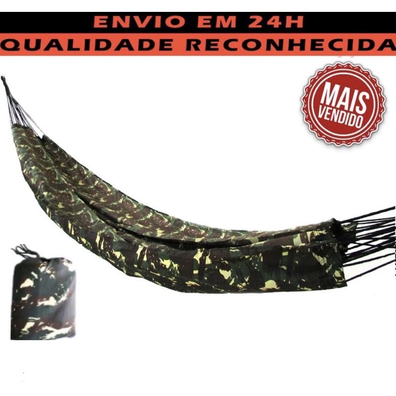 PROMOÇÂO Rede De Dormir Descanso Camping Nylon Camuflada