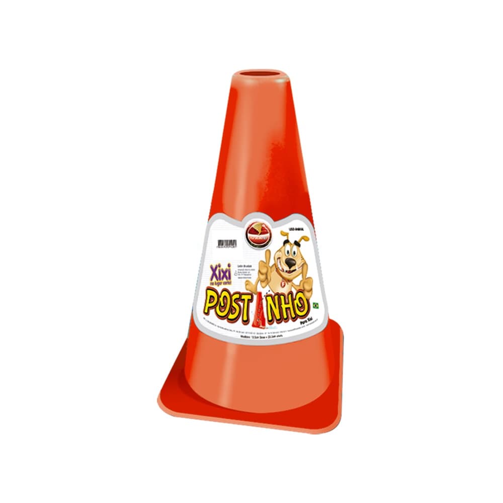 Postinho Poste Cone Sanitário Canino Cachorro Cães Furacão Pet Vermelho