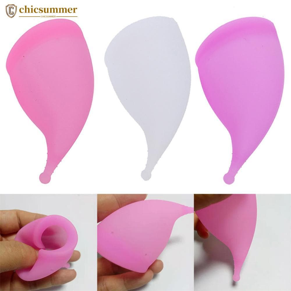 Chic Verão Reutilizável Copo Menstrual L/S Higiene Feminina De Silicone Um Grande Presente L4M1