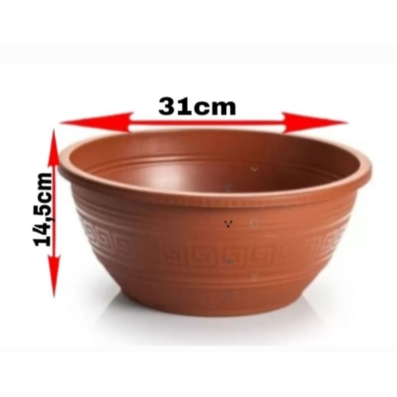 10 vasos para rosa do deserto, grandes, 31cm, 6,6litros, cor marron