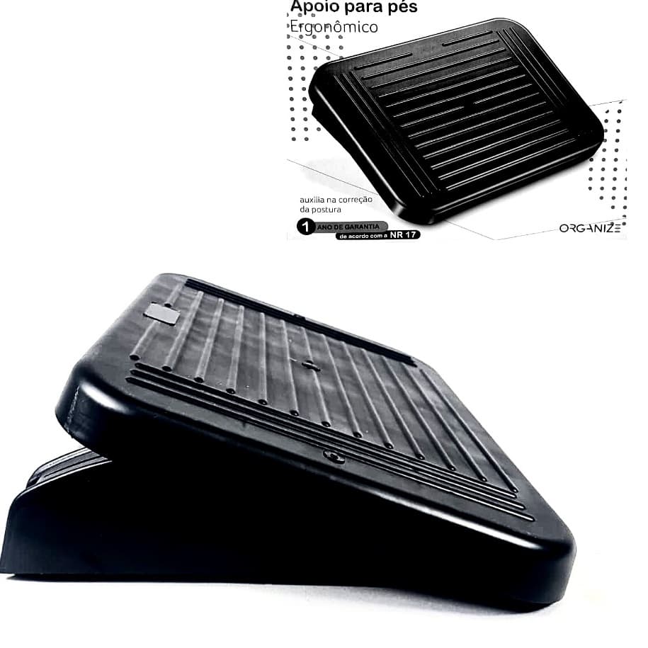 Apoio para os pés com regulagem de altura - Ergonomico NR17 ORGANIZE