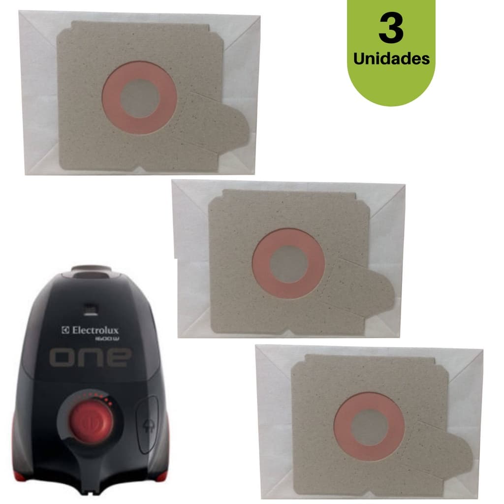 Saco de Aspirador pó Electrolux ONE 3 Unid limpeza rápida