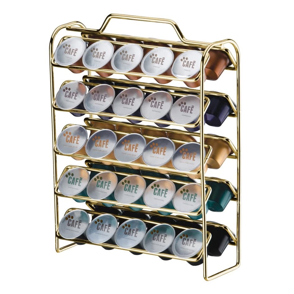 Organizador Porta 50 Capsulas Café Nespresso Dourado 1147DD - Future