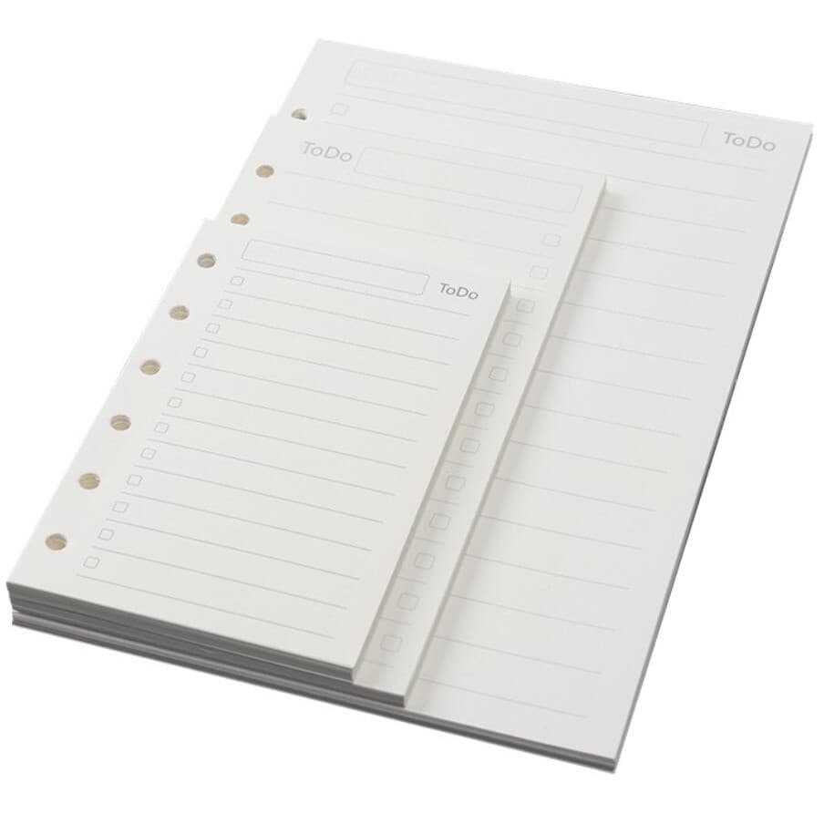 Fichário de Papel A5 / A6 / A6 com 6 Furos para Caderno/Diário/Agenda/Planejador/Inserção/45 Folhas