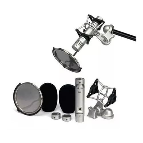 Kit Microfone Samson Cl2 Condensador Estúdio Profissional