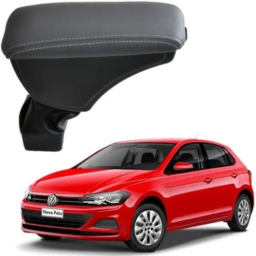 Descanso De Braço Apoio Vw Novo Polo 2018 A 2023 Encosto