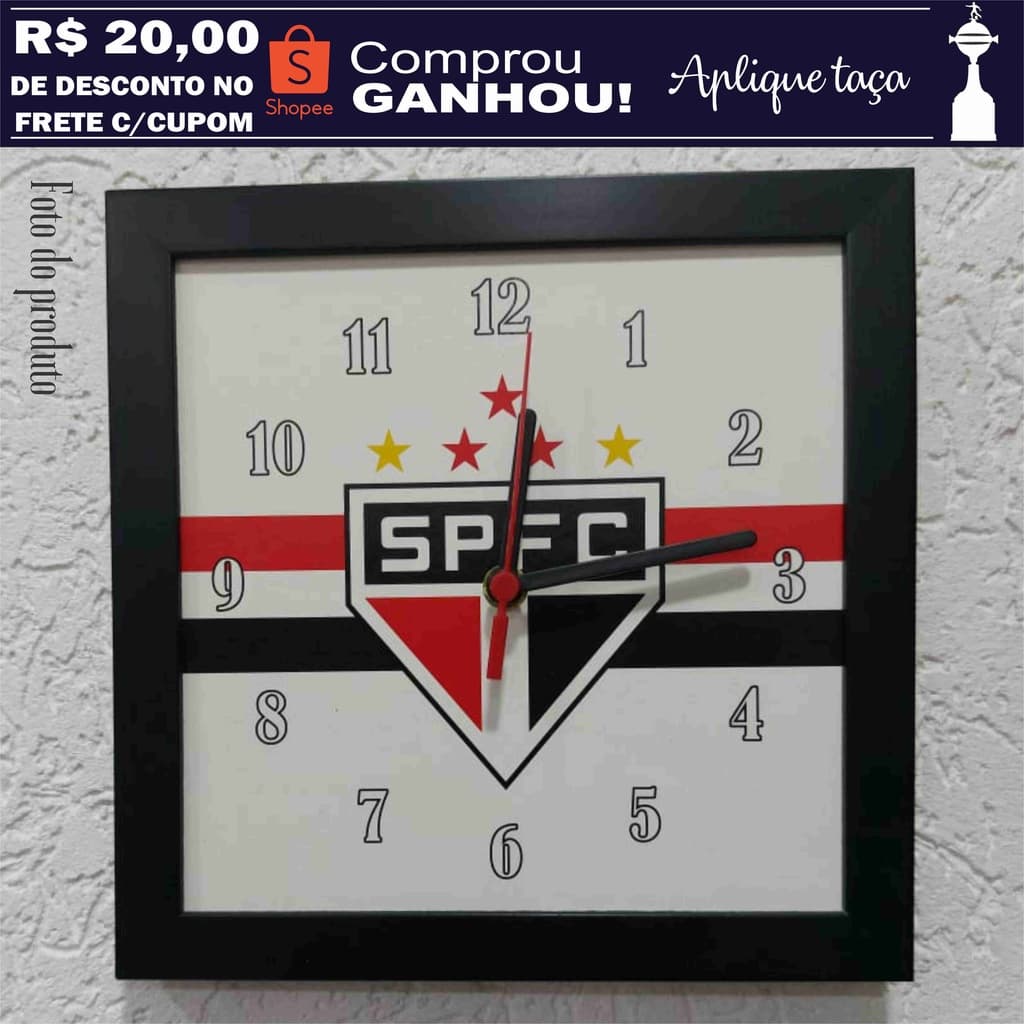 Relógio De Parede Decoração Com Moldura São Paulo