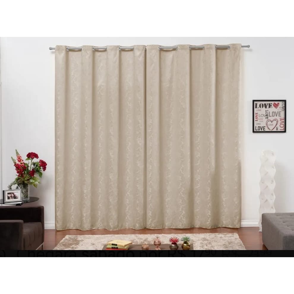 Cortina Sala/quarto Jacquad Semi Blackout 6,00 X 2,50 Alt