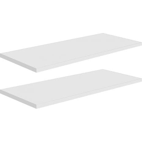 Kit 2 Prateleiras 50x30 MDF Branco com Suporte Flutuante Invisível